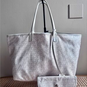 Authentic Goyard Saint Louis PM Goyardine reversible tote with Pochette